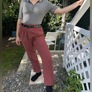 High waisted corduroy pants
